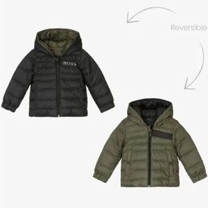 HUGO BOSS Kids-wear forest green- black reversible jacket